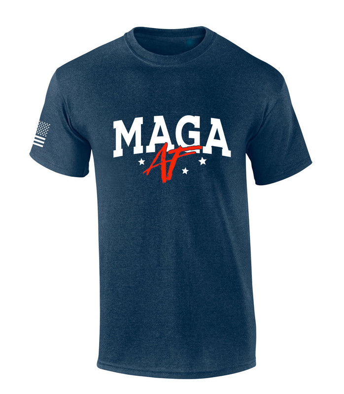 Trenz Shirt Company Mens Trump Tshirt MAGA AF Short Sleeve T-shirt